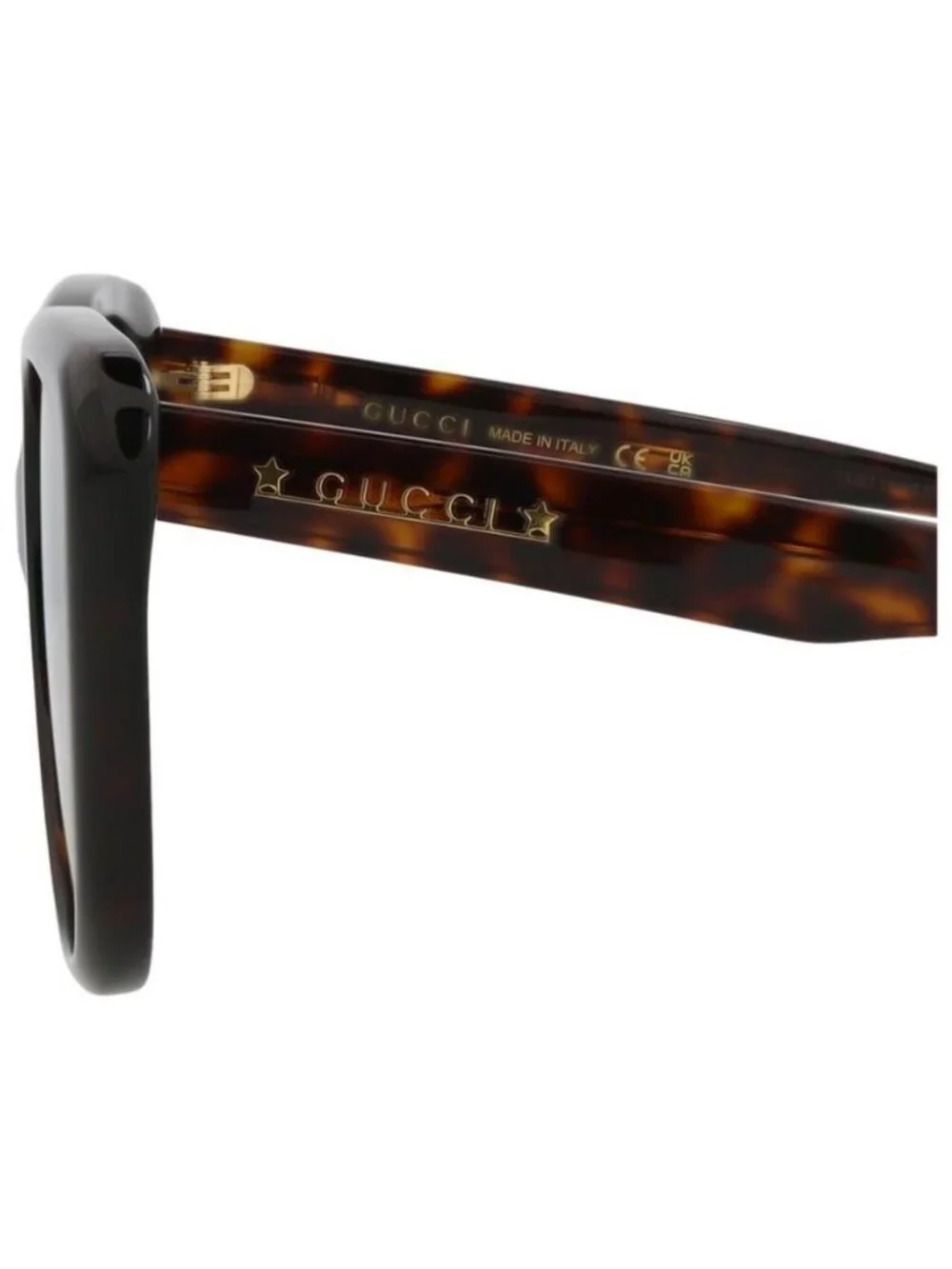 New Gucci Womens Cat Eye Havana Havana Green Fashion Designer Sunglasses